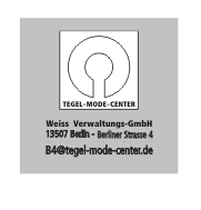Weiss Verwaltungs-GmbH 13507 Berlin, TEGEL - Berliner Straße 4